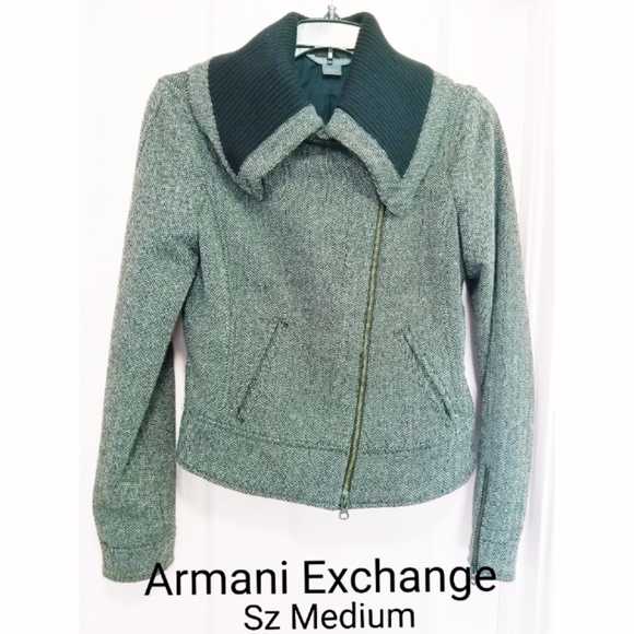 Armani Exchange Jackets & Blazers - A/X Armani Exchange Tweed Bomber Jacket Pea Coat